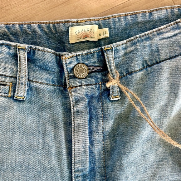 Faherty Women’s Linen Denim Pant Size 29 Summer Seas Wash - Picture 6 of 8